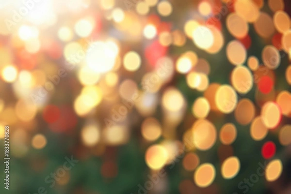 Obraz Defocused abstract red lights glitter sparkleblurred background. Bokeh background.