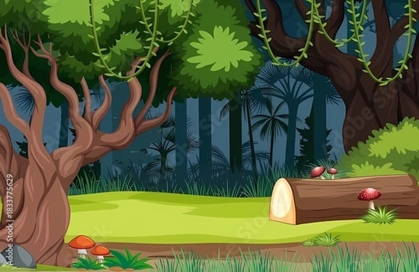 Obraz farm animals in the garden