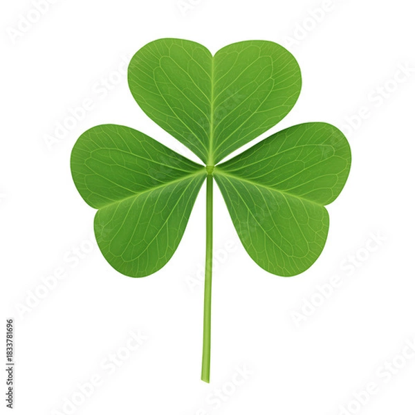 Fototapeta Three Leaf Clover on Black Background Signifying Luck and Prosperity