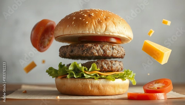 Obraz burger and fries