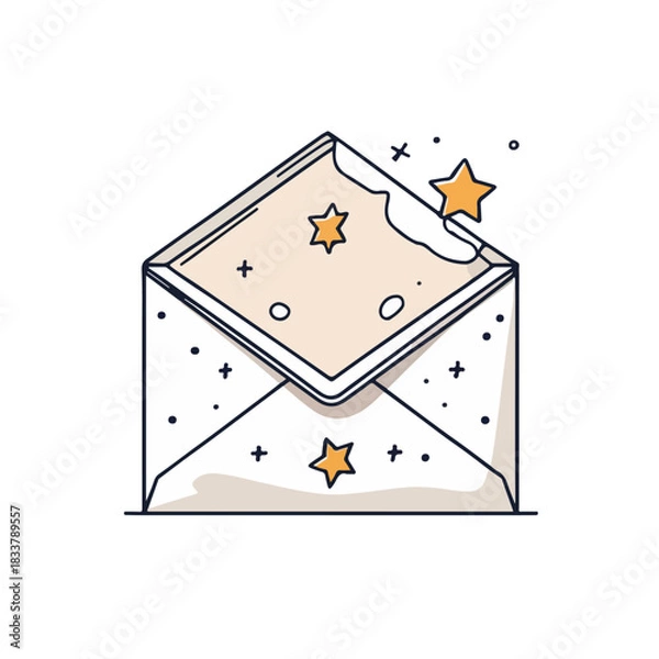 Fototapeta Year-End Email Newsletter Envelope