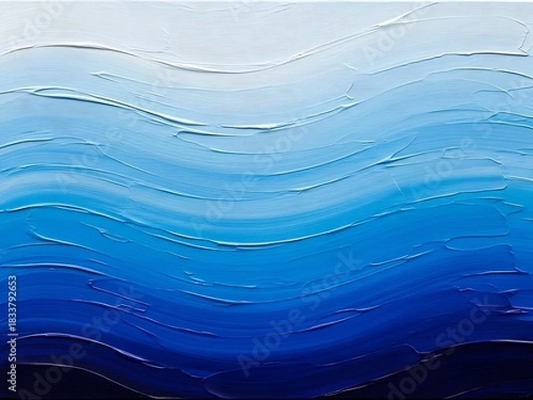 Obraz Textured Blue Painted Background, Abstract Blue Wall Texture