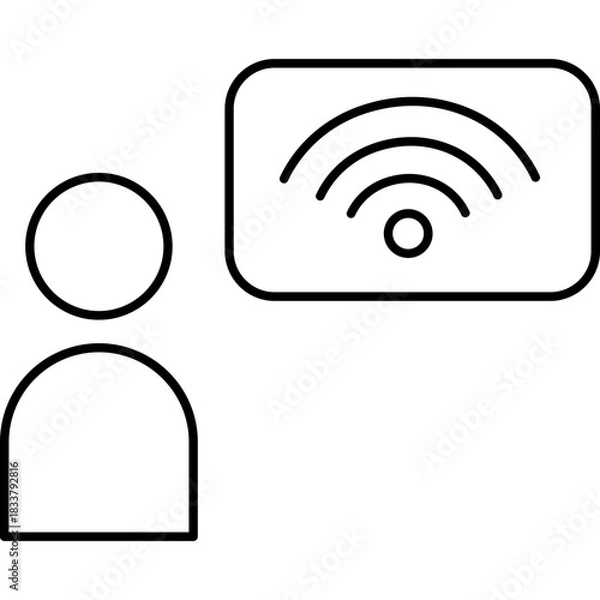 Fototapeta Networking Icon Illustration