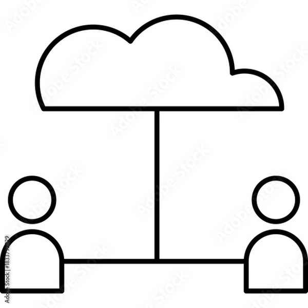 Fototapeta Networking Icon Illustration
