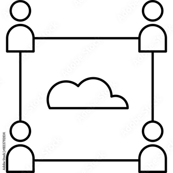 Fototapeta Networking Icon Illustration