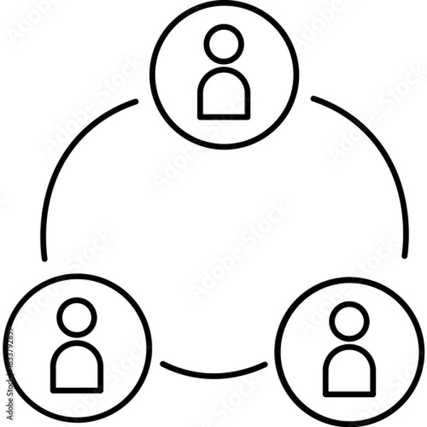 Fototapeta Networking Icon Illustration