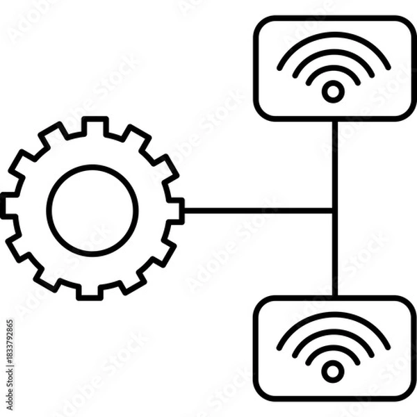 Fototapeta Networking Icon Illustration