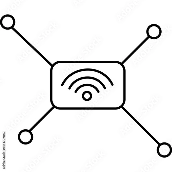 Fototapeta Networking Icon Illustration