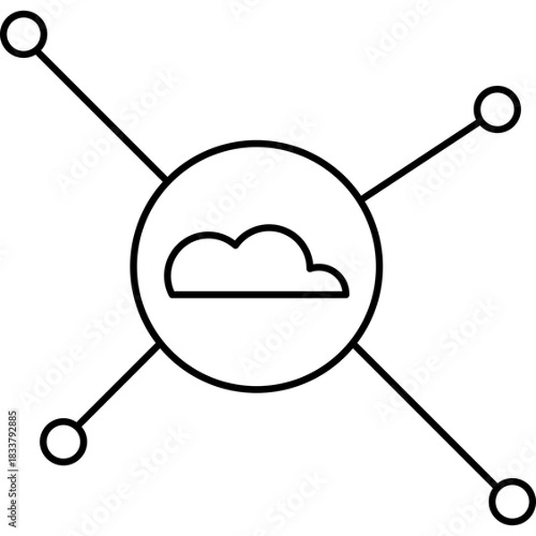 Fototapeta Networking Icon Illustration