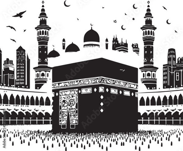 Obraz taj mahal vector illustration