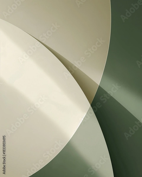 Obraz minimalistic abstract composition featuring smooth, flowing shapes and a neutral color palette. It is visually elegant and modern, making it suitable for a variety of design applications.