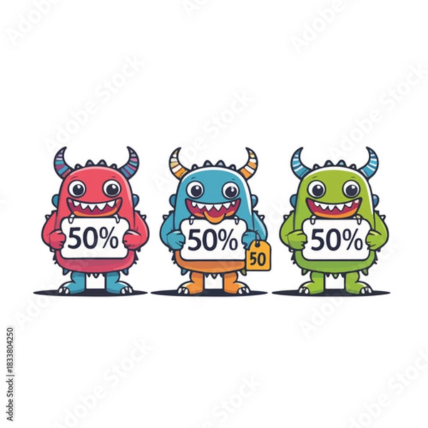 Obraz Tag Monsters Trio