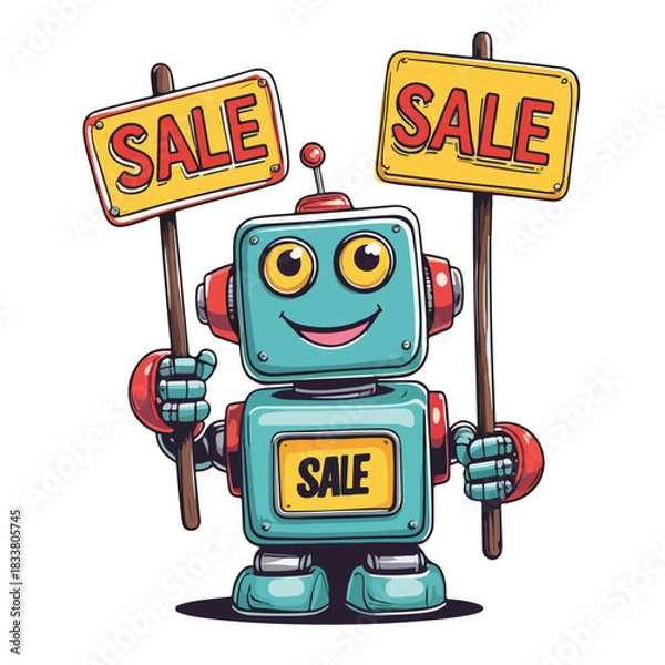 Fototapeta Black Friday Robo Helper