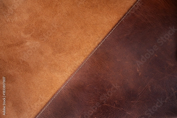 Obraz Brown and Tan Distressed Leather Surface Texture