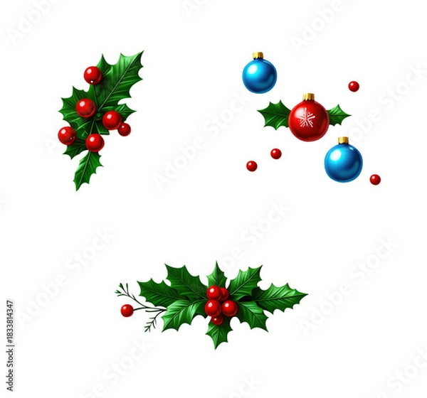 Obraz christmas tree with balls