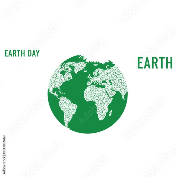 Obraz Floral Pattern Earth Illustration Representing Nature Conservation and Earth Day Concept