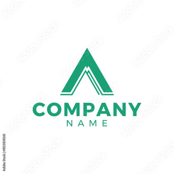 Obraz A and mountain logo