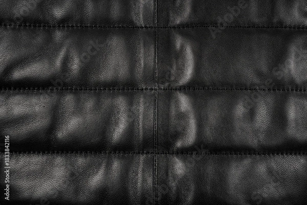 Obraz Black Horizontal Quilted Leather Texture