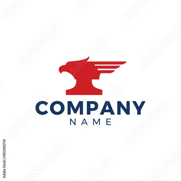 Obraz Eagle and forge logo