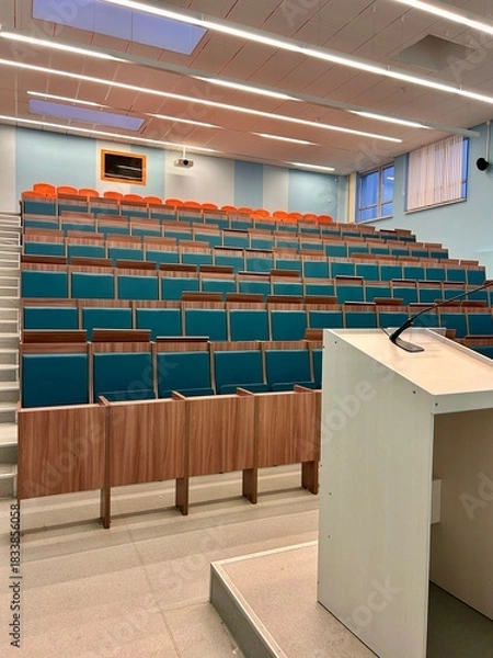 Obraz a classroom with empty seats
