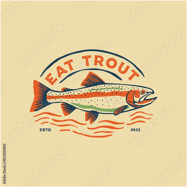 Obraz Trout logo design