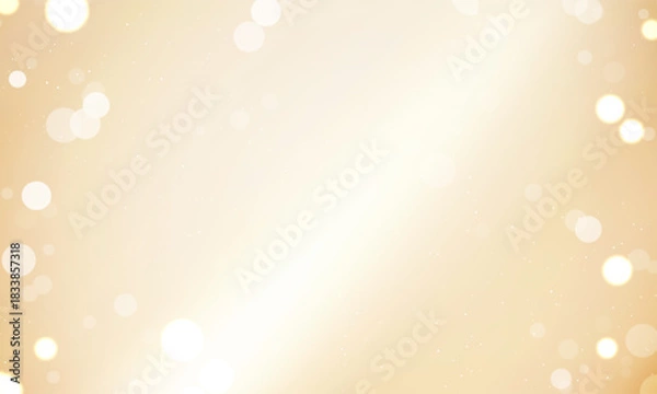 Obraz 光と玉ボケが散りばめられたシャンパンゴールドの背景