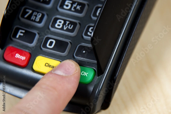 Fototapeta EC device for card payment