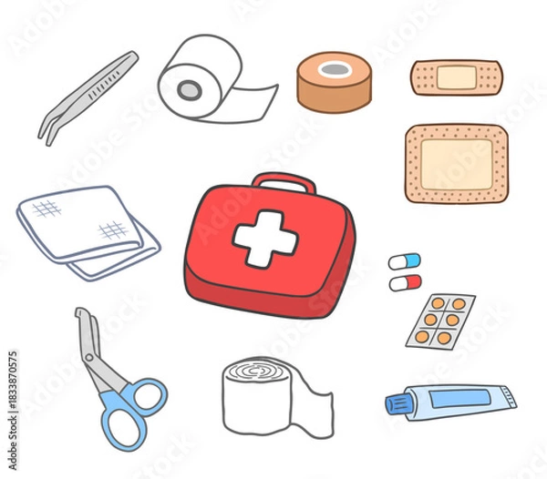 Obraz ファーストエイドセット、応急処置キット