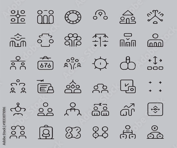 Obraz Clean business organization chart elements for corporate planning