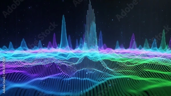 Fototapeta “bright particle burst with neon beams, energetic abstract explosion, futuristic motion