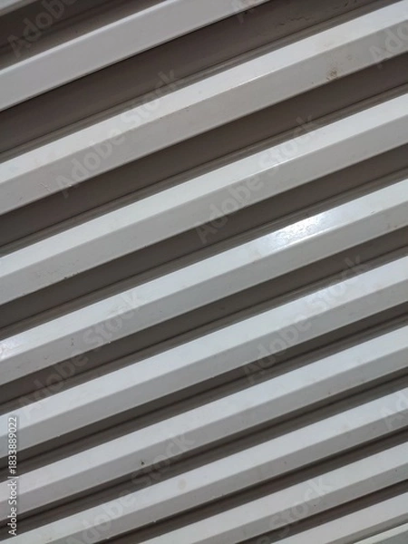 Fototapeta Air vents in gray. Supply and exhaust ventilation systems. Air conditioning elements.