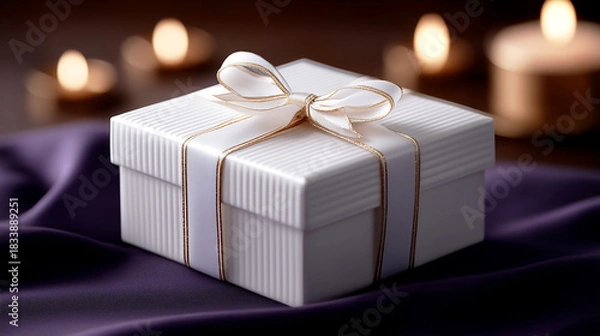 Obraz リボンで包んだギフトボックス