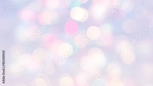 Obraz 淡いパステルカラーの玉ボケの背景