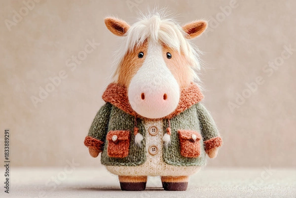 Obraz 編みぐるみ風の馬