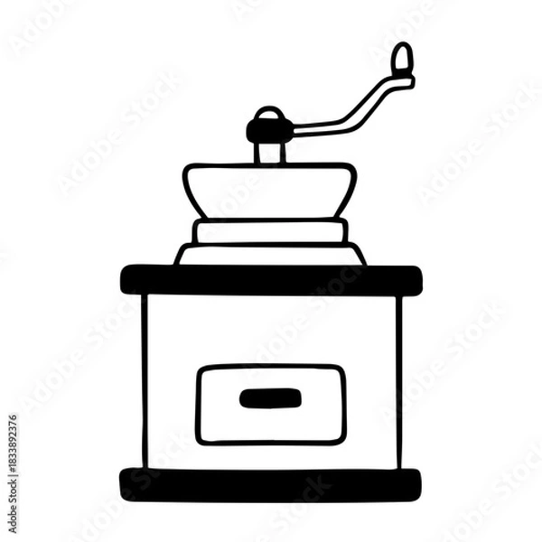 Fototapeta vintage coffee grinder vector