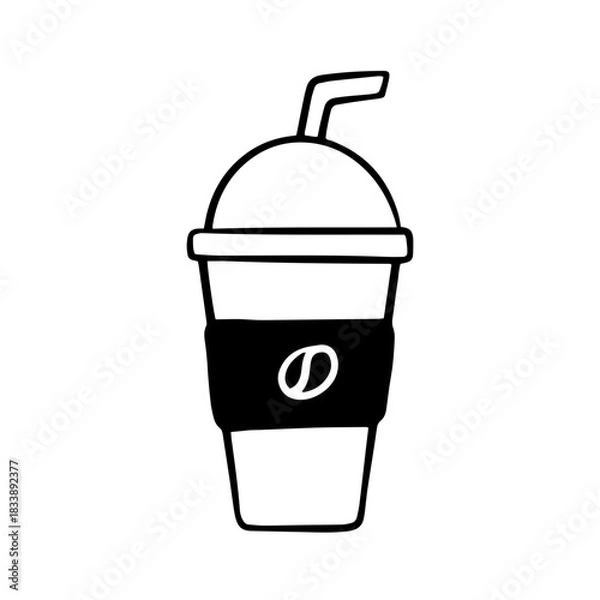 Fototapeta iced coffee cup 