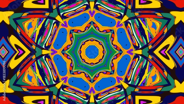 Obraz Trippy Psychedelic Kaleidoscope Texture for Music Visuals