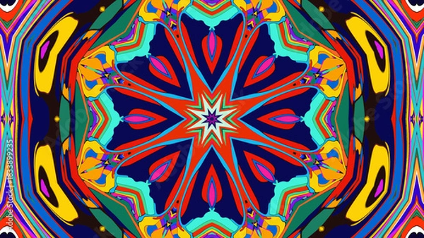 Obraz Trippy Psychedelic Kaleidoscope Texture for Music Visuals