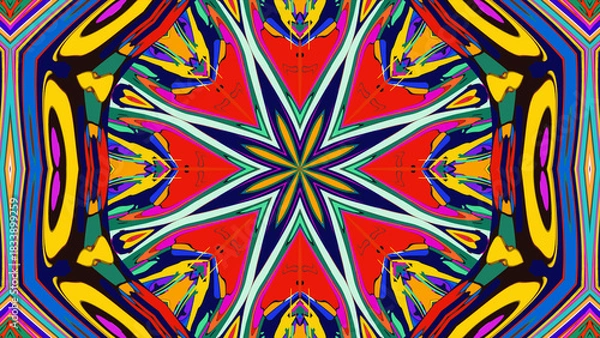 Obraz Trippy Psychedelic Kaleidoscope Texture for Music Visuals