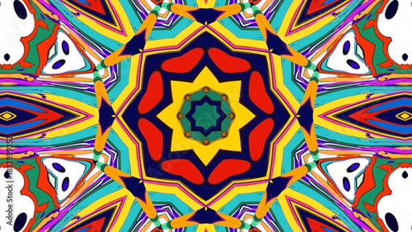 Obraz Trippy Psychedelic Kaleidoscope Texture for Music Visuals
