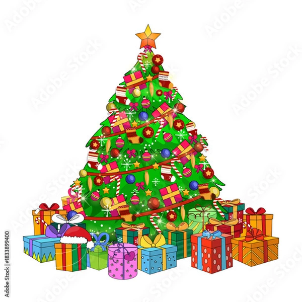 Obraz Christmas Tree Vector art