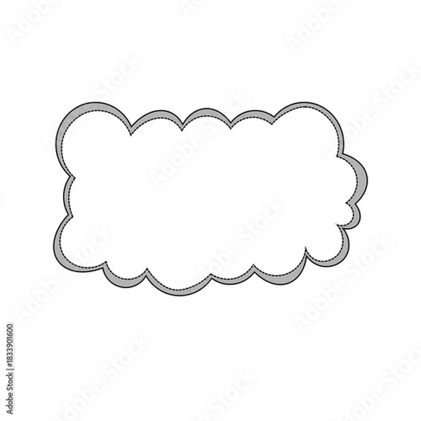 Obraz Vector word bubble illustration in clean style, great for speech labels, comics, messages, posters, and children's learning materials.