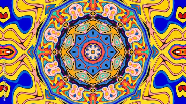 Obraz Trippy Psychedelic Kaleidoscope Texture for Music Visuals