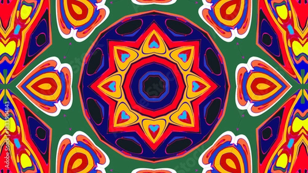 Obraz Trippy Psychedelic Kaleidoscope Texture for Music Visuals