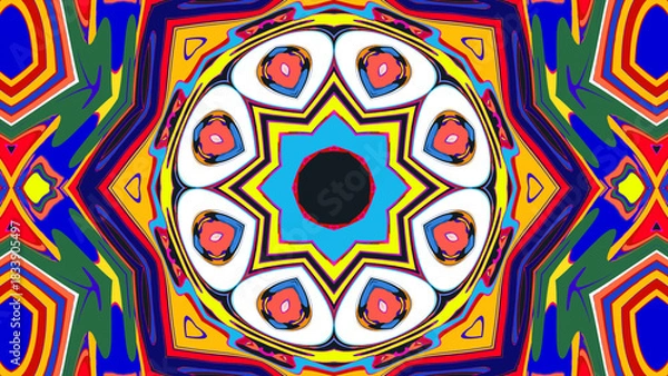 Obraz Trippy Psychedelic Kaleidoscope Texture for Music Visuals