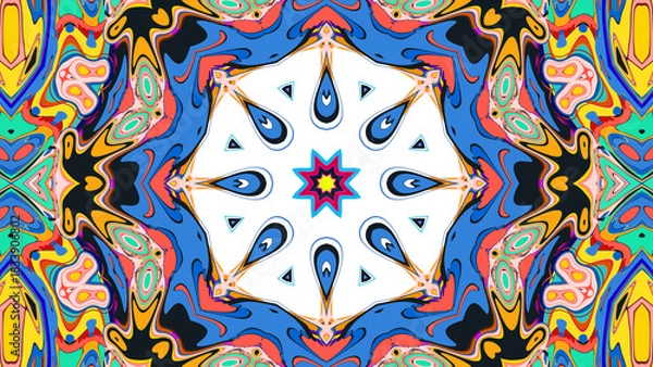 Obraz Trippy Psychedelic Kaleidoscope Texture for Music Visuals
