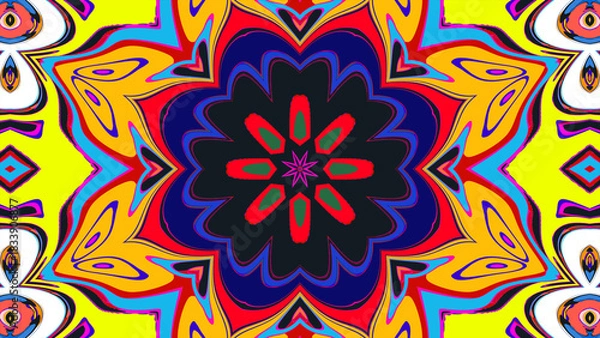 Obraz Trippy Psychedelic Kaleidoscope Texture for Music Visuals
