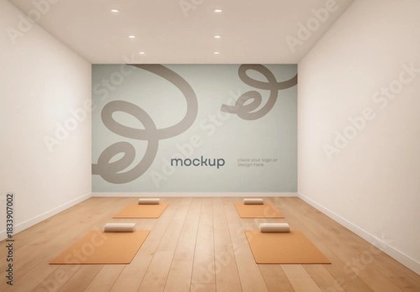Obraz Yoga Studio Wall Mockup – Minimal Interior Template
