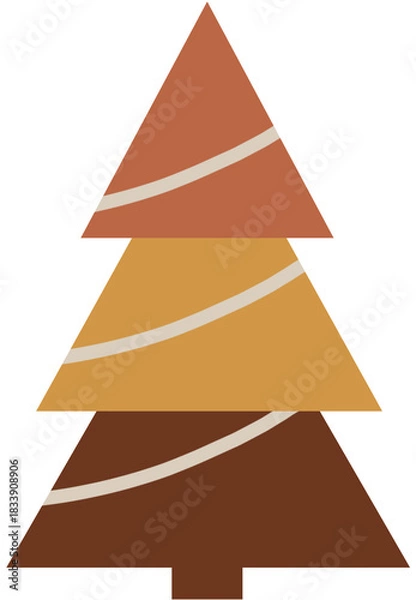 Obraz Brown Christmas tree.