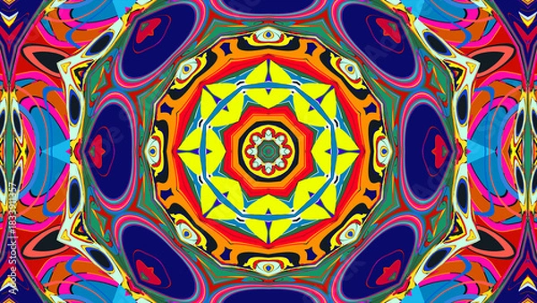 Obraz Trippy Psychedelic Kaleidoscope Texture for Music Visuals